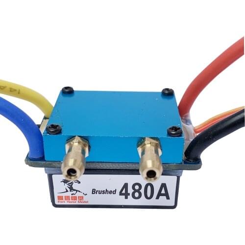 480A RC Boat ESC Water Cooling Brushed Motor Speed Controller Dual Mode Regulator Band Brake for 1:10 Car Bait Boat