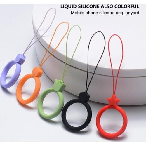 Exquisite And Compact Unisex Liquid Silicone Mobile Phone Lanyard Mini U Disk Mobile Phone Lanyard Drop-Resistant Short Lanyard