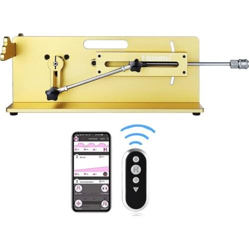 Hismith sexmachine Yellow aluminum Sex machine for women with KlicLok silicone dildo Adjustable depth automatic sex machine