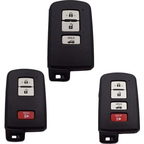 Replacement Smart Remote Key Shell Case For Toyota Camry Crown Land Cruiser Fob Key Cover With Insert Key Blade