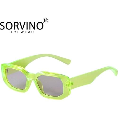 SORVINO Cat Eye Sunglasses Women Luxury Rectangle Sun Glasses 2021 Clear Colorful Lenses Shades Ladies Irregular Sunglass UV400