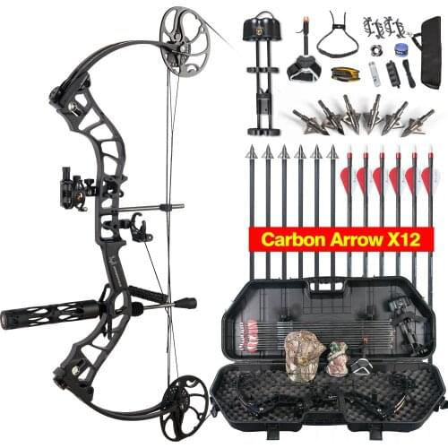 USA MOMENTOUS Compound Bow Full Package,15-70 lbs Adjustable, Up to 320 fps,USA Gordon Composites Limb Archery