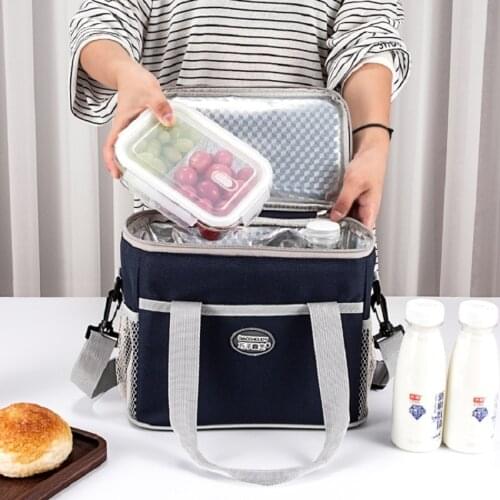 9L/16L Cooler Bag Picnic Waterproof Oxford Aluminum Foil Refrigerator Camping Food Lunch Box Thermal Insulation Bags