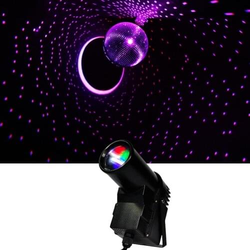 LED RGB 3 In 1 PinSpot LED Beam Spot Effect Color Light Use With Glass Ball For DJ KTV Party Disco Wedding All star In Sky