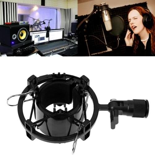 Universal Mic Microphone Shock Mount Clip Holder Stand for 43-55mm Large Diaphragm microphone Recording Bracket Holder Stand Bar