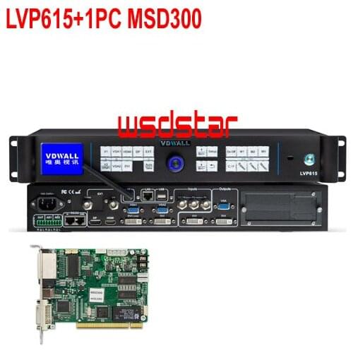 VDWALL LVP615+1PC MSD300 Inputs: Video/YPbPr/VGA/DVI/HDMI/DP 2304*1152 WIFI Control LED Video Processor