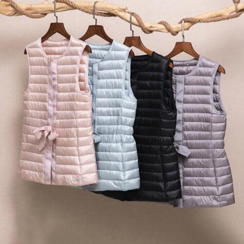 SEDUTMO Winter Ultra Light Down Vest Women Jackets Spring Short Duck Down Coat Casual Sleeveless Slim Black Waistcoat ED1077
