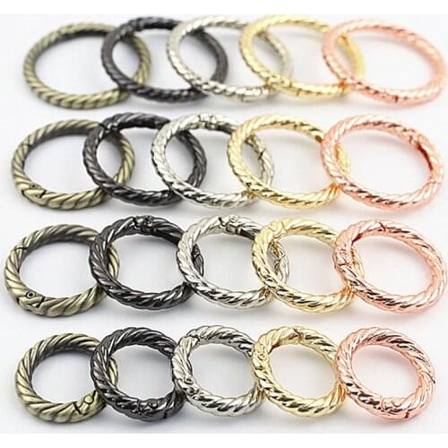 1pcs Metal Spring Gate O Ring Openable Keyring Leather Craft Bag Belt Strap Buckle Trigger Snap Clasp Clip Connector Accessory