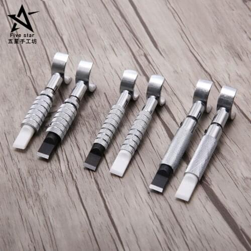 1pcs Adjustable Leather Carving Knife Cowhide Manual Leather Carving Tools Cut Blade Swivel Leathercraft Working Tool