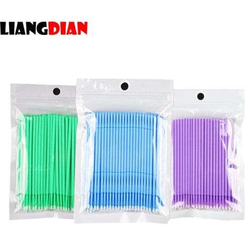 100pcs/lot S M L Size Disposable Cotton Soft Swab Eyelash Extension Microbrush Applicators Individual Mascara Micro Brush Stick
