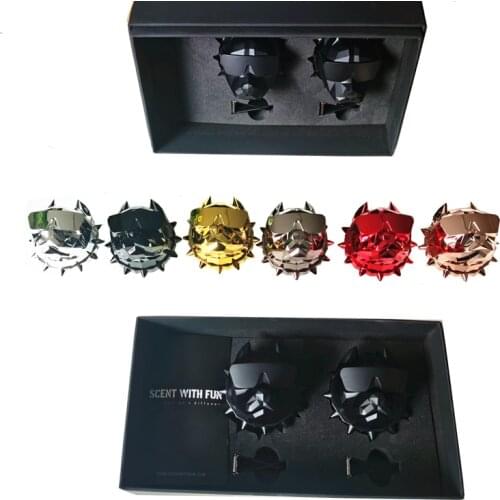 2PCS Bulldog Car Perfume Fragrance DE PROJECT Fashion Air Freshener Smell High Quality Bulldog Parfum Flavoring with Gift Box