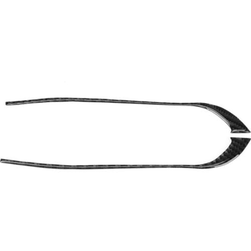 2Pcs Left Carbon Fiber Hand Drive Carbon Fiber Rearview Mirror Strip Trim Fit for Toyota Land Cruiser 10-18beautiful and stylish