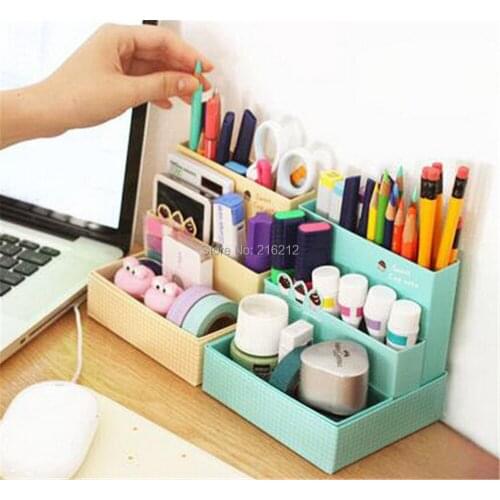 50 pcs DIY Paper Board Storage Box Desk Decor Stationery Makeup Cosmetic Organizer