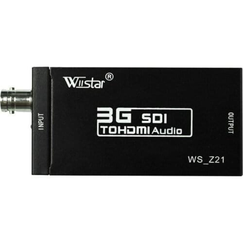WIISTAR SDI to HDMI Converter Mini 3G SDI HDMI Adapter - Full HD 1080P SDI to HDTV Audio Converter - Supports HD-SDI and 3G-SDI