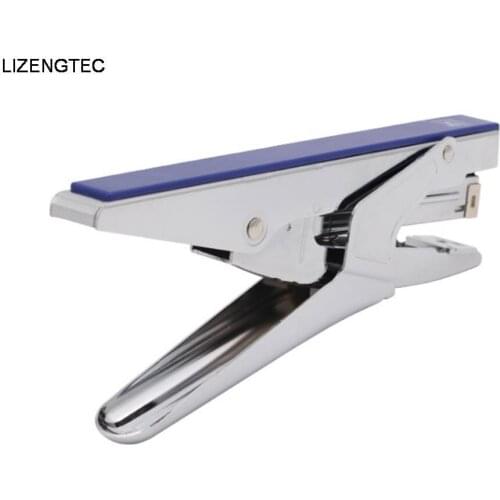 Free Shipping LIZENGTEC Handheld Metal Plier Stapler Staple Paper Document For School Office Factory Supplies