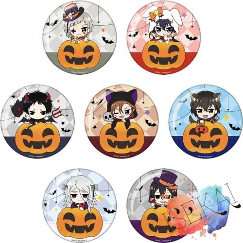 Bungo Stray Dogs Anime Metal Badge Atsushi Nakajima Dazai Osamu Fyodor D Chuya Halloween Metal Badge Brooch Pins
