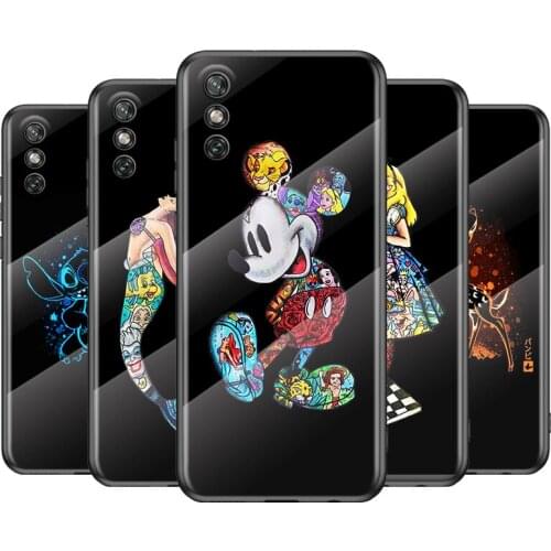 Disney Princess Marvel For Huawei Y6 Y7 Y9 Y5P Y6P Y8S Y8P Y9A P Smart Z 2019 2020 2021 Tempered Glass Phone Case