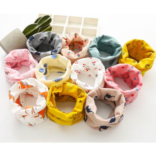 Childrens Scarf Boys Girls Neck collar 0-12Y Kid Cotton O Ring Baby Scarves Spring Autumn Winter Warm Korean Dinosaur Printed