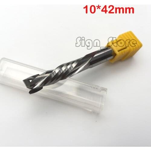 Up &Down Cut 10x42MM Double Flute 3A Solid Carbide CNC Router Endmill Compression Wood Tungsten End Milling Cutter Mill Tool Bit