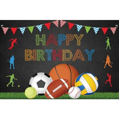 Grassland Field Football Basketball Sport Baby Shower Boy Birthday Backdrop Custom Photographic Background For Photo Studio Prop