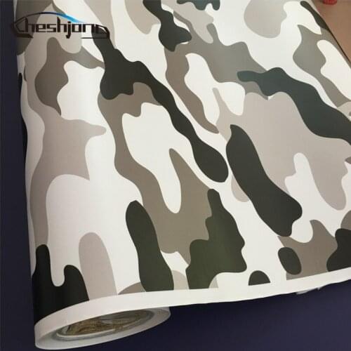 Cheshjong Matte Finished Camouflage Vinyl Car Wrap Scooter Motorcycle Bike Decal Sticker Camo Film with Air Bubble Free