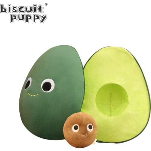 Cute Creativity Avocado Stuffed Plush Toy Soft Baby Doll Cartoon Fruit Pillow Sofa Cushion kids Girls Christmas birthday Gifts