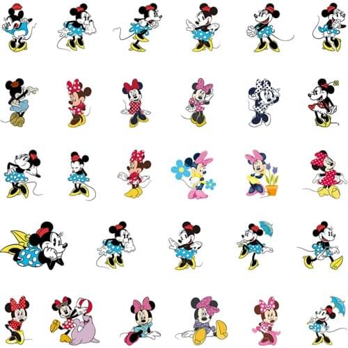 Disney Blue Cartoon Minnie Play Sports Fashion Fun Image Epoxy Acrylic Earrings Accessories Jewelry For Friends