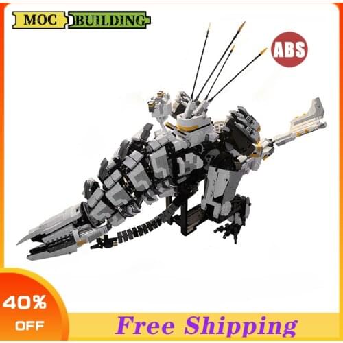 NEW DIY Brick MOC-15474 Super Horizon Dawn Thunder Tooth Mechanical Monster movie Series Building Blocks toys for children gifts