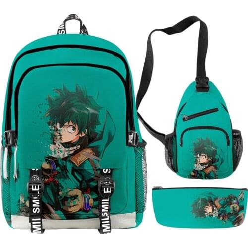 Hot Japan Anime My Hero Academia Backpacks School Bags Boys Girls Teenage Students Cosplay Cartoon Laptop Sports Travel Bags