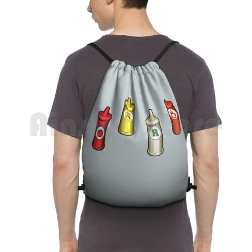 Papa Louie Sauce Pack Backpack Drawstring Bag Riding Climbing Gym Bag Pack Pack Small Cheap Funny Cool Games Video Game
