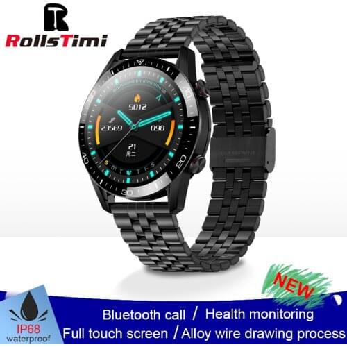 Rollstimi Smart watch Men Ladys Full touch Screen Sports Fitness wristband IP68 waterproof Bluetooth Suitable For Android ios