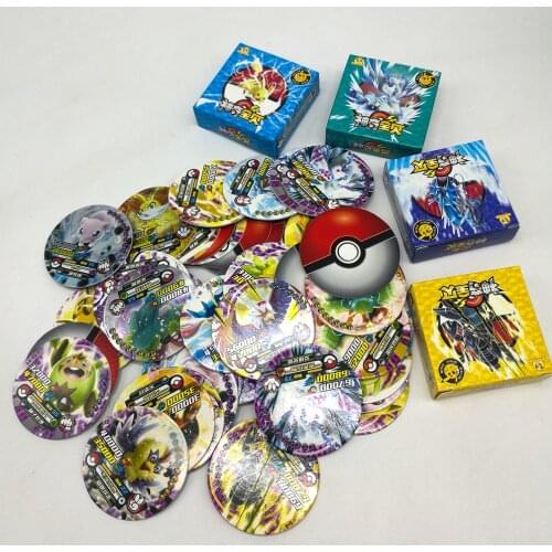 TAKARA TOMY Toys 288pcs Shining Pokemon Round Cards Collections Pikachu Flash Card 12pcs/box 24box/set Board Game for Kids Gift