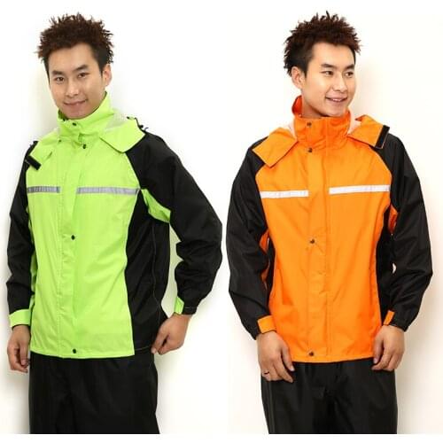 Outdoor Thick Men Adult Rain Pants Yellow Waterproof Travel Raincoat Fashion Impermeabile Pioggia Motorcycle Raincoat Set MM60YY