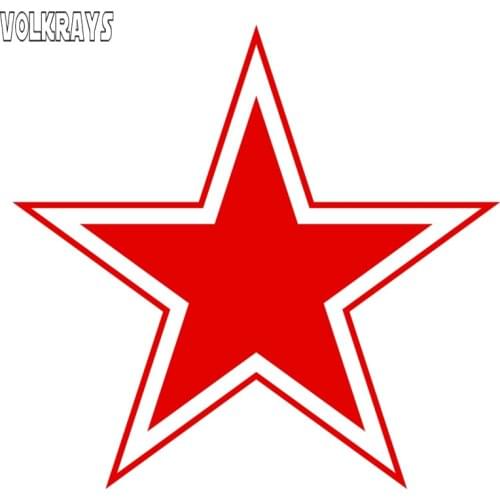 Volkrays Creative Car Sticker Vinyl Red Star Ussr Stickers Automobile Motorcycles Decoration Accessories PVC,15cm*14cm