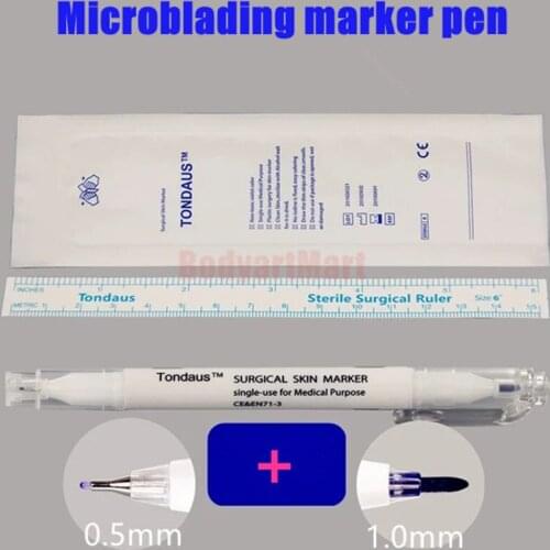 10 pcs Eyebrow Microblading marker pen for microblading practice eyebrow tattoo design eyebrow stencil free shipping