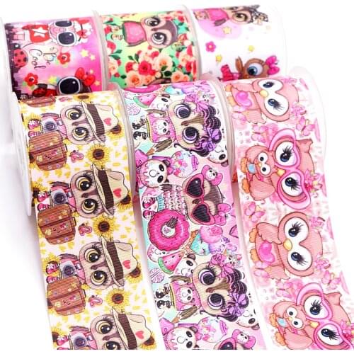 10 Yards Animal Printed Grosgrain Ribbon For Hair Bows DIY Crafts Handmade Accessories 49221