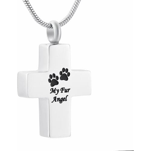 11.11 My Fur Angel Pet Paw Urn Necklace Pendant Memorial Ashes Keepsake Cremation Dog,Cats Memorial Jewelry