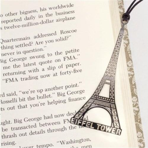 4pcs/lot Metal Cute Kawaii Building Stationary Bookmark BIG BEN EIFFEL TOWER PISA TOWER Statue of Liberty