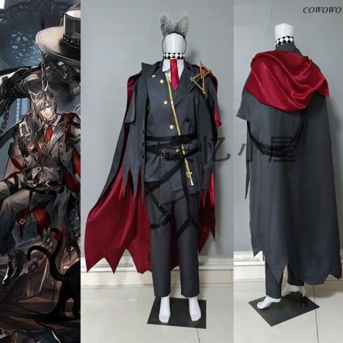 Anime! Arknights Phantom RHODES ISLAND Game Suit Haunting Dream Castle Handsome Uniform Cosplay Costume Halloween Party Outfit