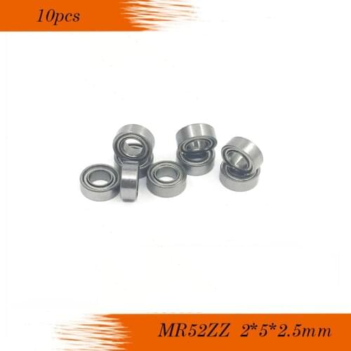 Free shipping 10pcs MR52ZZ 2x5x2. 5 mm High quality Low-speed bearings MR52 Z MR52Z L-520ZZW52 2*5*2.5 mm