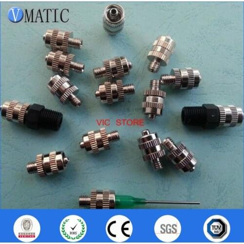 Free Shipping High Quality Metal Needle Adapter Glue Dispensing Valve M6M8 Screw Needle Adapter 10Pcs