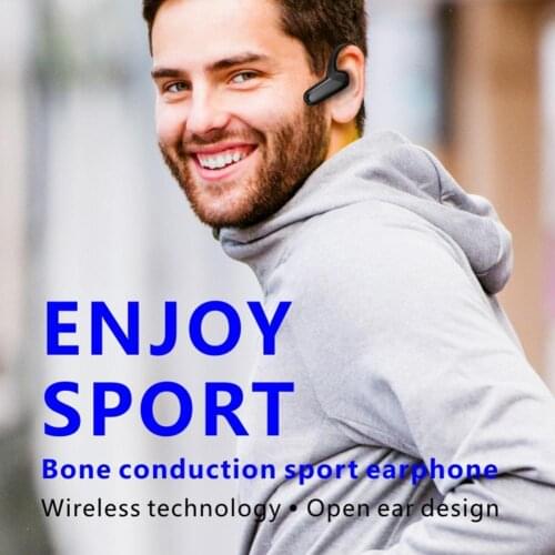 F808 Wireless Headphones Bluetooth-compatible 5.0 Bone Conduction Headset HiFi Ear Hook Sports Earphone Cycling Running Driving