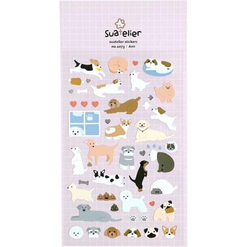 Korea Sonia Scrapbooking High Quality Paper Sticker Cute Dogs Stationery DIY Decoration Home Supplies Suatelier Stickers