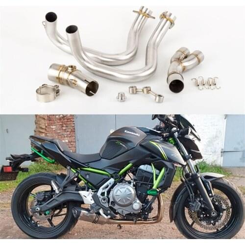 Motorcycle modified exhaust pipe NINJA650 2012-2020 Z650 full set of stainless steel connecting pipe set