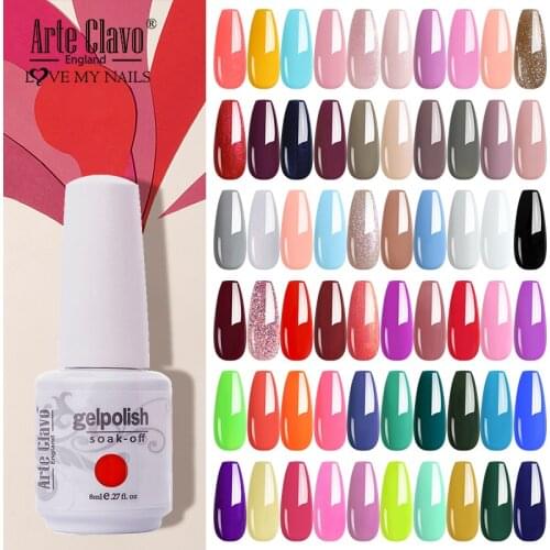 Arte Clavo Gel Polish Semi Permanent Gel Varnish For Nails Manicure Classic Color Gel Nail Polish Primer Nail Art Hybrid Gellak