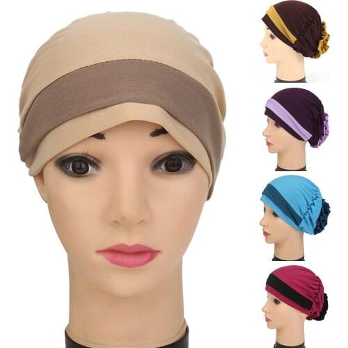 Turbante Head Wraps Hijab New Muslim Chiffon King Flower Turban Cap Chemo Beanie For Hair Loss Muslim Scarf Hijab Islamic