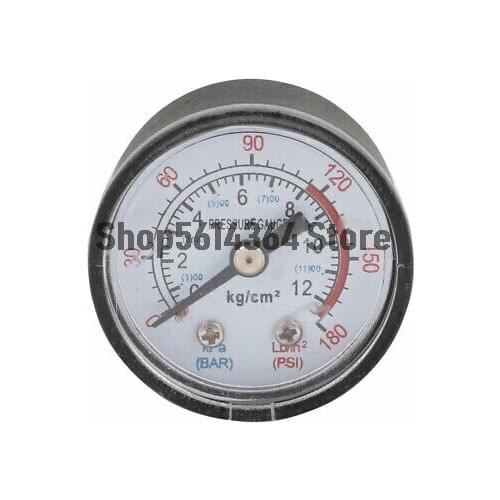 Horizontal Mount 1/8PT Male Thread Water Air Pressure Gauge 0-180/psi 0-12kg/cm2