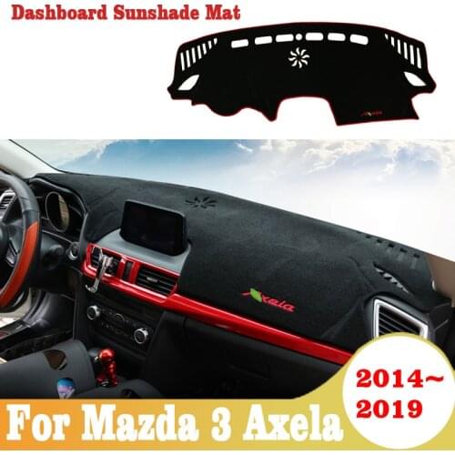 Car Dashboard Avoid Light Pad Instrument Platform Desk Cover Mat Carpets For Mazda 3 Axela 2014 2015 2016 -2018 2019 Accessories