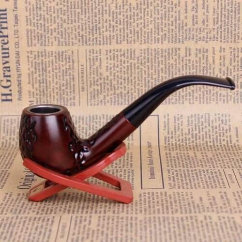Hot Classic Carve Resin Pipes Chimney Filter Smoking Pipe Tobacco Pipe Cigar Narguile Grinder Smoke Mouthpiece Cigarette holder