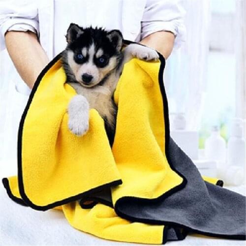 Fashion Absorbent Towels for Dogs Cats Fashion Bath Towel Nano Fiber Quick-drying Bath Towel Car Wiping Cloth Pet Supplies